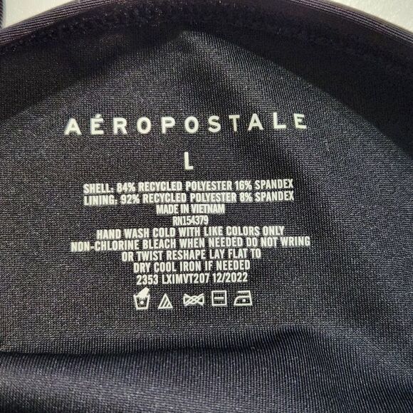 Aeropostale Double O-Ring Halter Monokini Black Swimsuit Women's Size Large - Picture 6 of 8